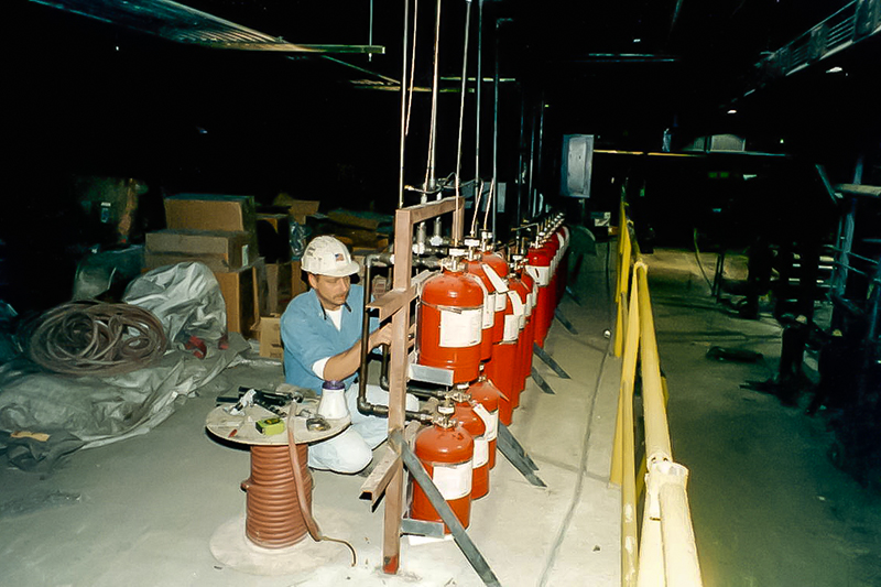 Atomic installing industrial suppression system