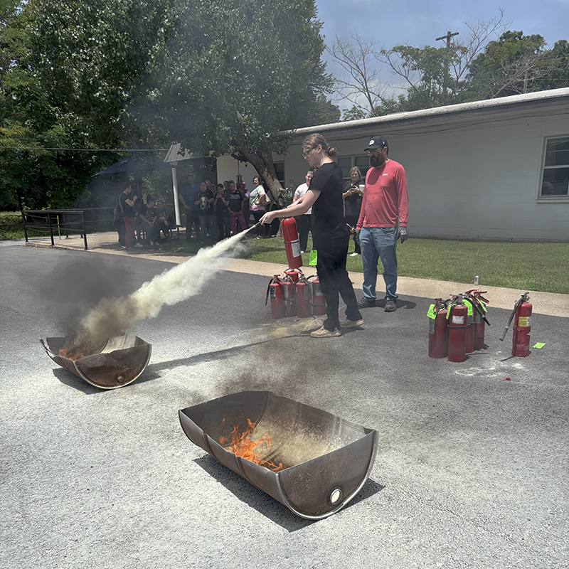 How to use a fire extinguisher training