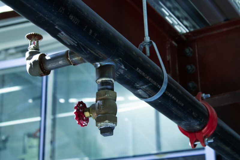 fire sprinkler system in industrial building